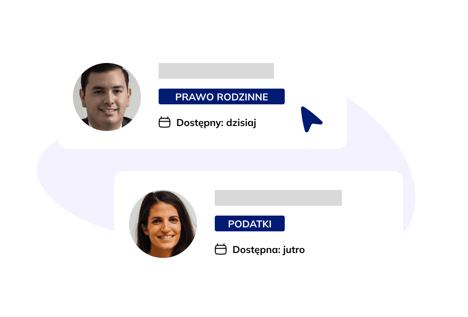 Znajdź prawnika dopasowanego do Ciebie wypełniając formularz lub wybierz odpowiadającego Ci specjalistę z listy.