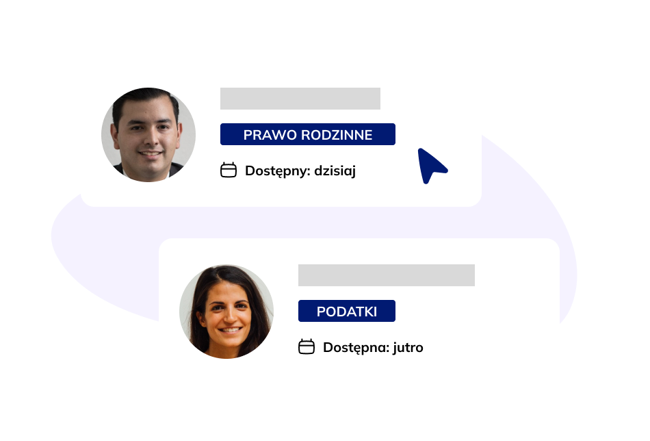 Znajdź prawnika dopasowanego do Ciebie wypełniając formularz lub wybierz odpowiadającego Ci specjalistę z listy.