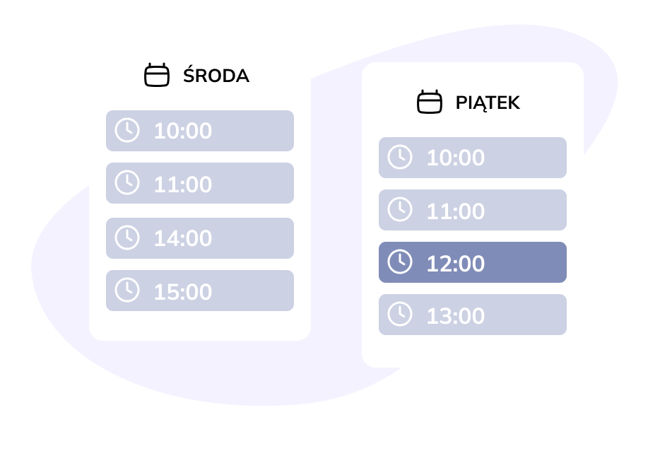 W kalendarzu sprawdź wszystkie dostępne terminy i wybierz ten, który najlepiej Ci pasuje, a następnie opłać spotkanie online.